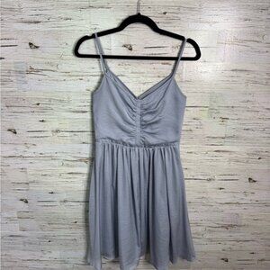Banana Republic blue Ruched Midi dress size 2 with pockets